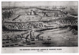 Die Burnside-Expedition landet auf Roanoke Island, 7. Februar 1862
